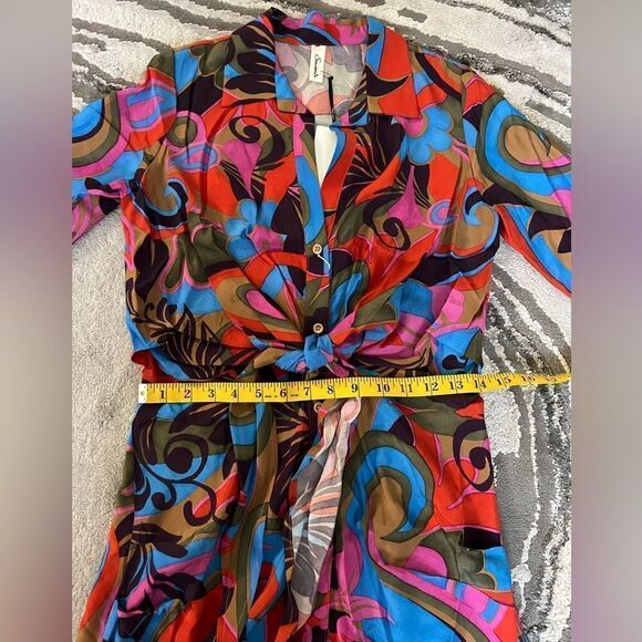 Souvenir Floral Mini Button Down Shirt Dress - Picture 12 of 16